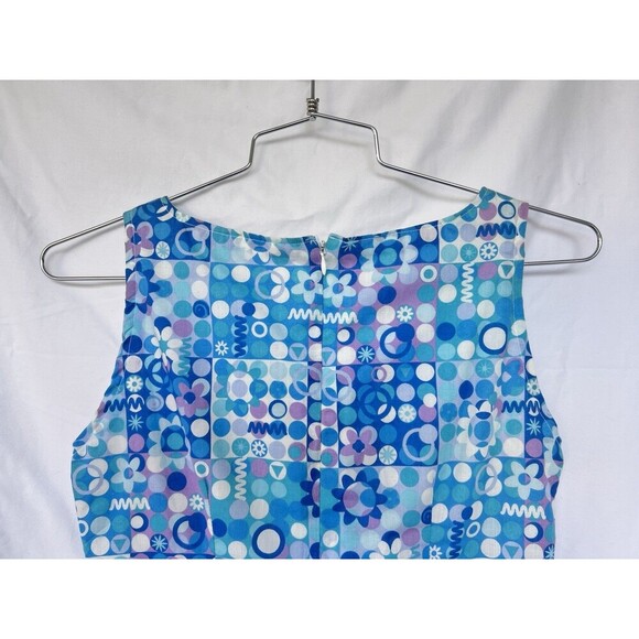 Vintage Colorful Psychedelic Retro Mod Shift Geometric Dress XS Art Abstract - Picture 4 of 4